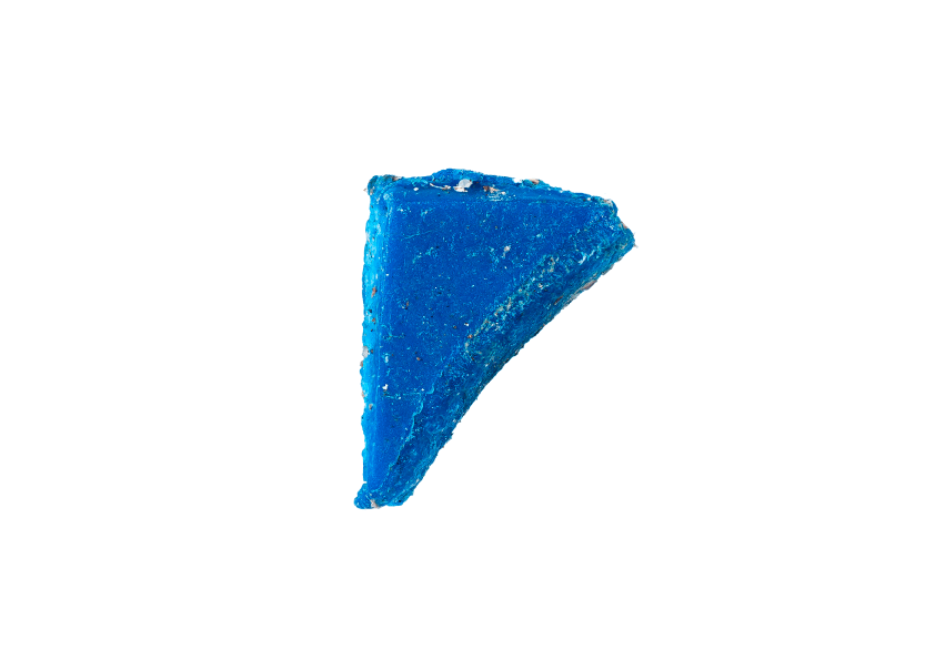 microplastic bit in blue